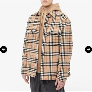 Burberry Calmore wool check jacket size Large